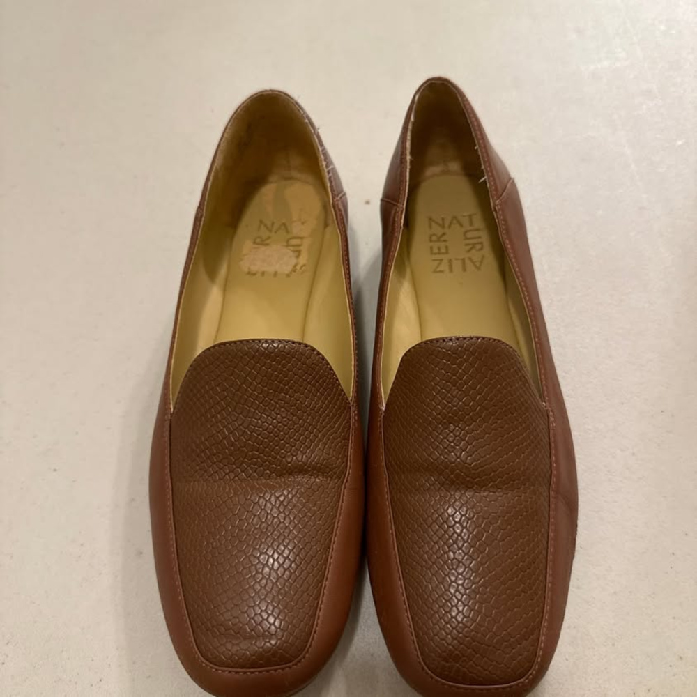 Naturalizer, Brown Leather Loafers, Size 5